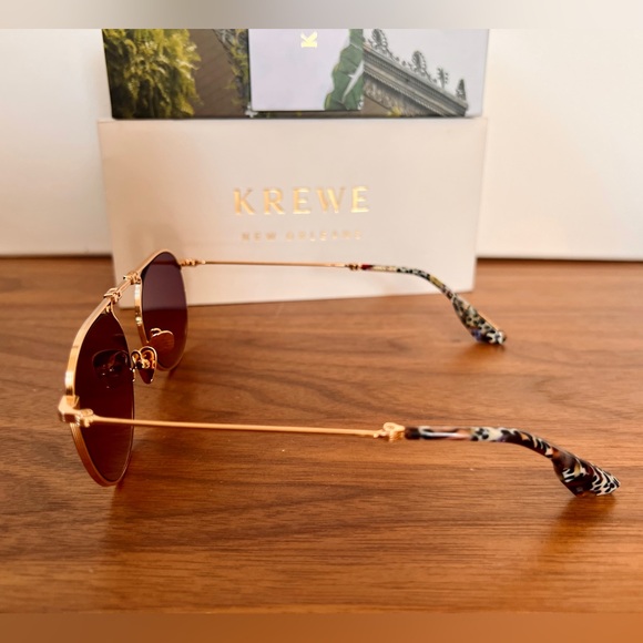 KREWE FOLDING Sunglasses - RAMPART FOLD - 18K + Matte Black Fade + Poppy Noir - Picture 9 of 15
